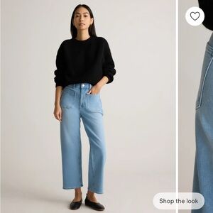 Quince Light Blue Wide Leg Jeans